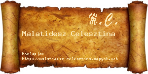 Malatidesz Celesztina névjegykártya